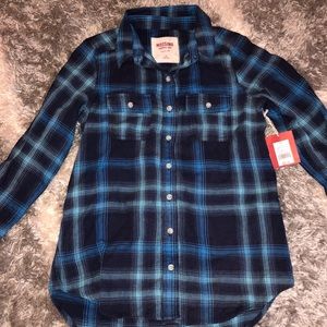 Plaid long sleeve top